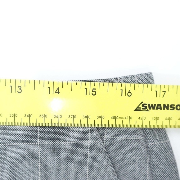 Briggs New York Dress Pants Women's 14 Gray Check Polyester Stretch High-Rise - Picture 7 of 8